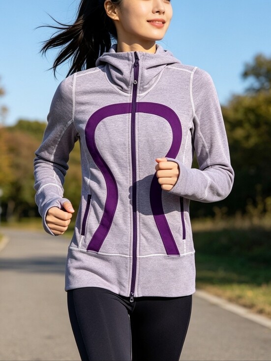 lululemon athletica Jackets & Blazers - Lululemon Define Jacket Size 4 Purple Gray Full Zip Hooded Thumbholes